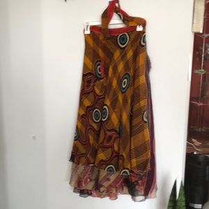 Wrap skirt made from recycled saris!